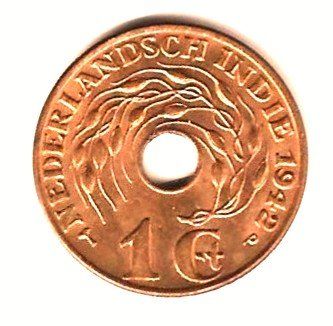 Alle Münzen: Münze 1 Cent Nederlandsch Indie 1942 – Gebraucht aus Lenk im Simmental von Ruedauph