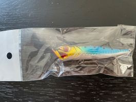 9cm Plopper topwater köder hecht 14g grün metallic silber