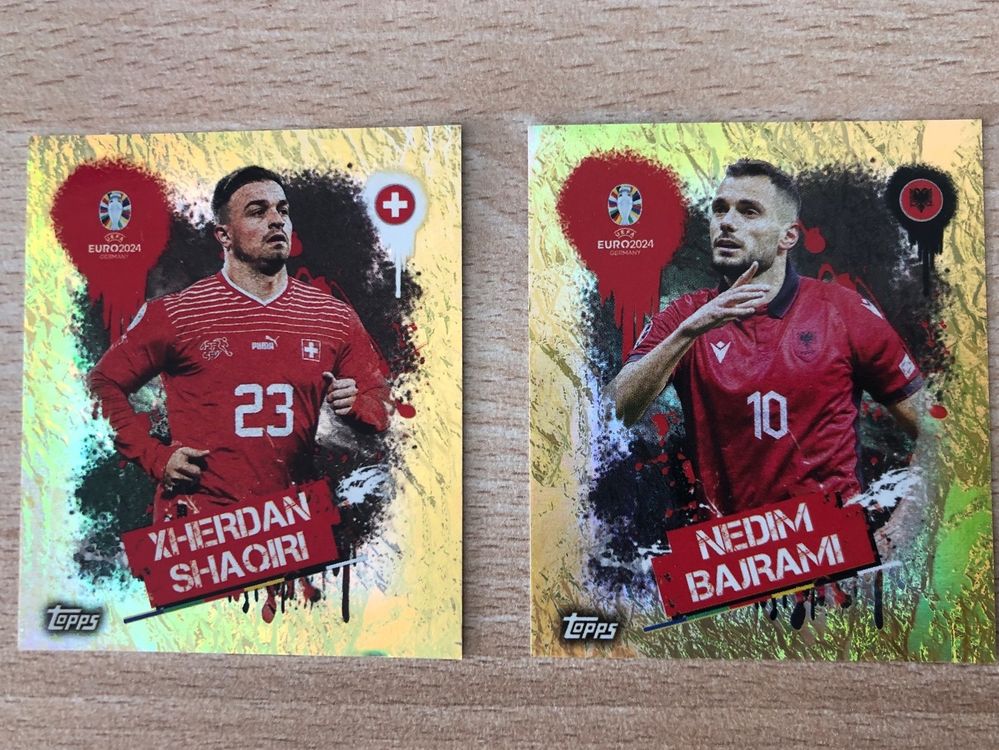 Carte Topps Now UEFA Euro 2024 #007 - Nedim Bajrami (Albanie) - Bleue Limitée