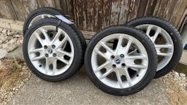 4 Fiat Alufelgen 15 Zoll mit Pneus 195/45 R15 – 6Jx15 ET33