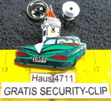 IMPALA 1959 CHEVY AUTO PIN ENAMEL MIT SECURITY-CLIP