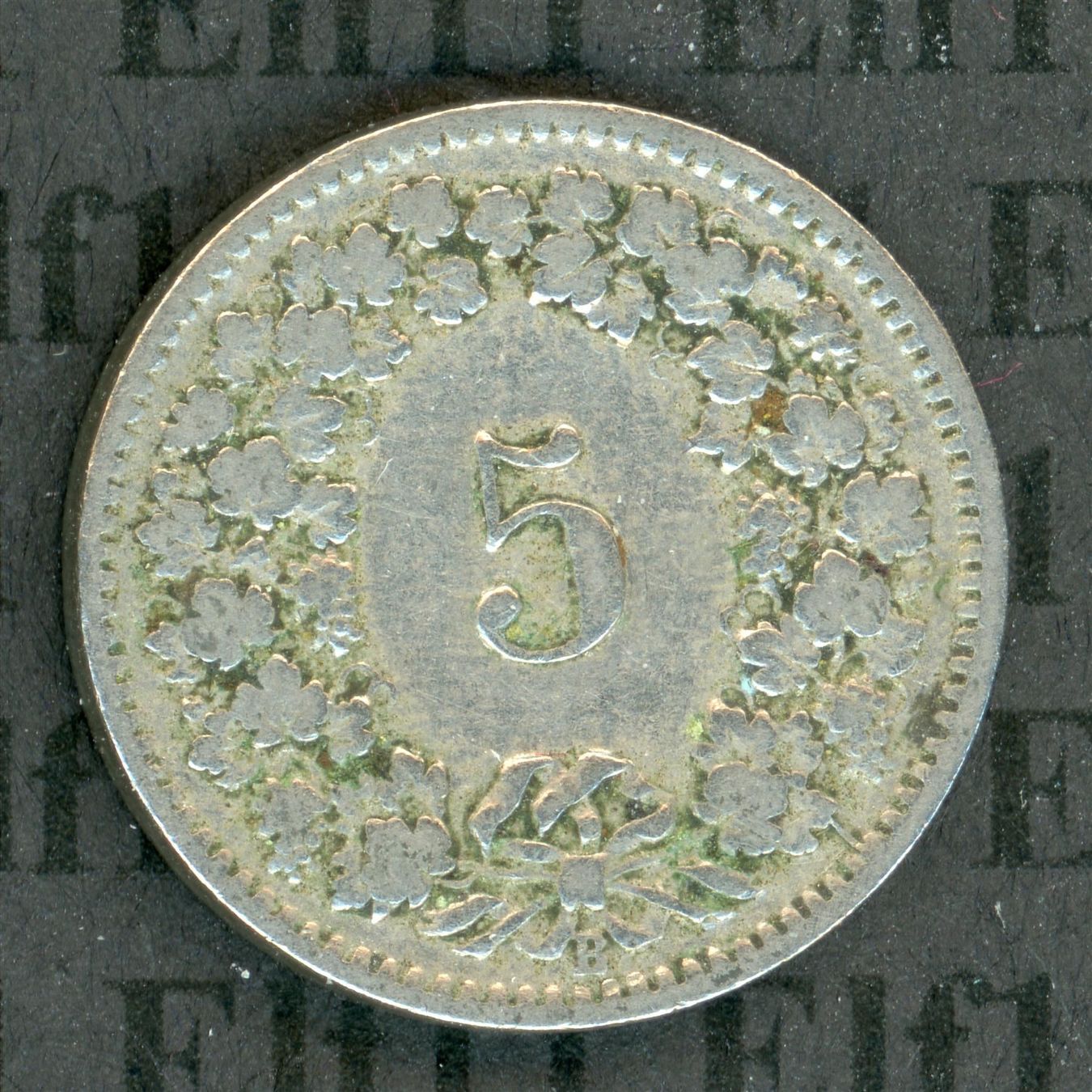 Tutti le monete: CHF___0.05 1908 Abart s-ss 5 Rappen – Usato da Widnau venduto da Elf11 1