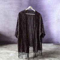 Kimono Damen mit Fransen - Grösse L