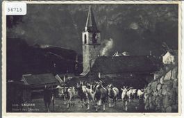Salvan - Depart des Chevres - Ziegen