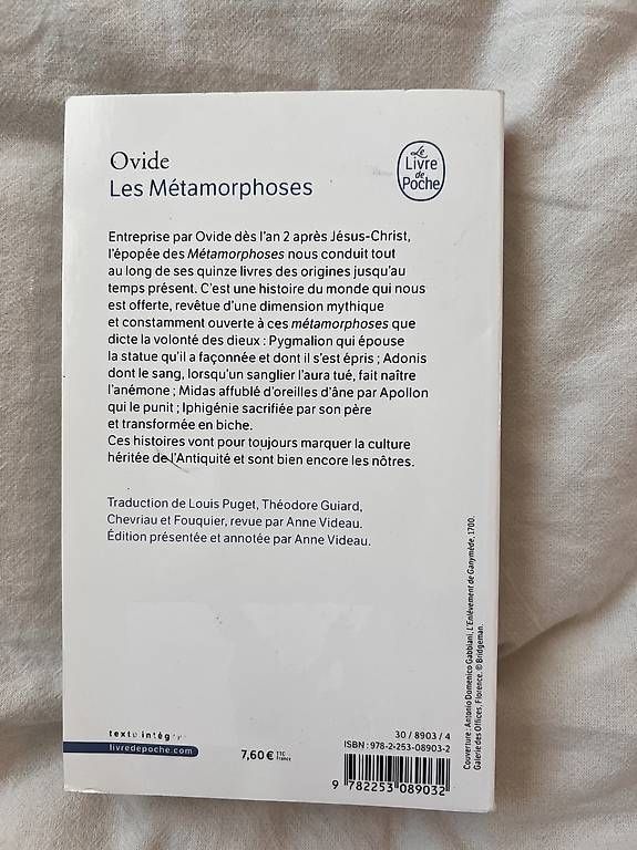 Libri: Ovide - les métamorphoses – Usato da Les Avanchets venduto da mar_xw5b 1