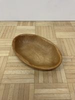 Geschnitzte Holzschale ovale vintage Schale Obstschale 70er