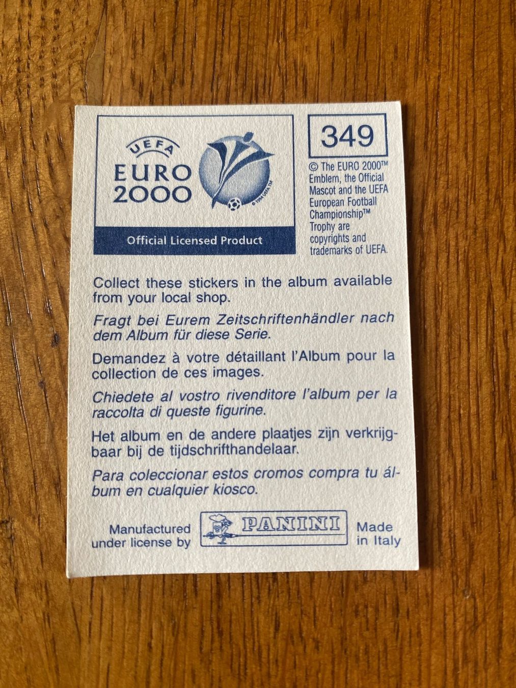Panini Carte collezionabili: EM 2000 – Nuovo (secondo la descrizione) da Abtwil SG venduto da Zwiebi 1