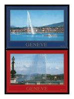 GENÈVE - 1970 "Le Jet d’eau / Mont-Blanc" (Lot de 2x C.P.)