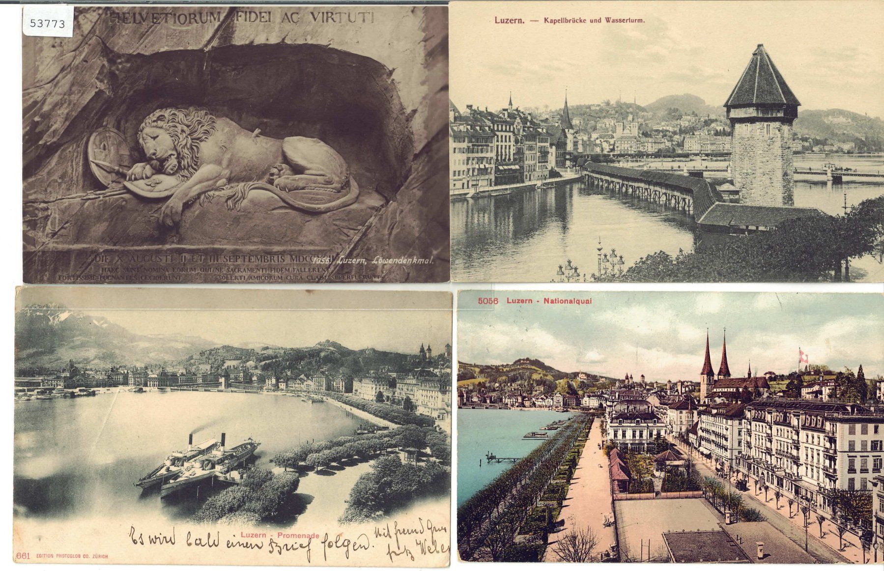 Cartoline postali: 4 AK - Luzern – Usato da Ettingen venduto da Kartenplanet