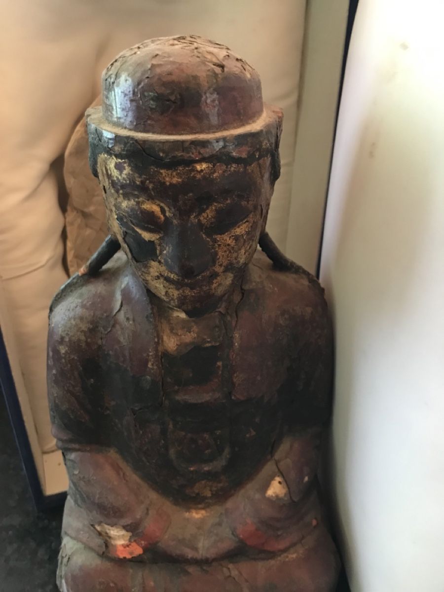 Sculture & Statue: Qing Dynastie Tempelfigur mit Zertifikat – Usato da Wolfhalden venduto da SecondAntique 1