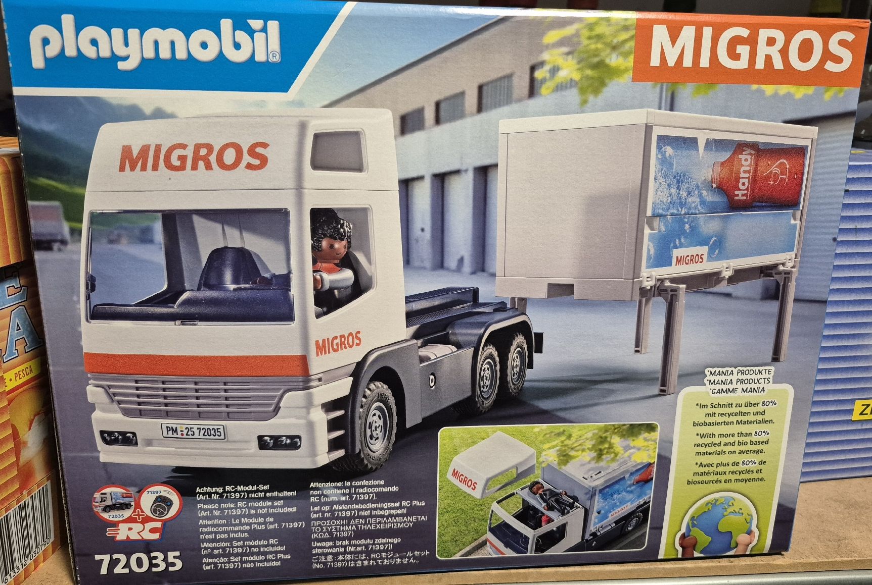 Playmobil Giocattoli: Playmobil Migros LKW Mania Special Edition – Nuovo e nell'imballaggio originale da Bühler venduto da Halloeche1