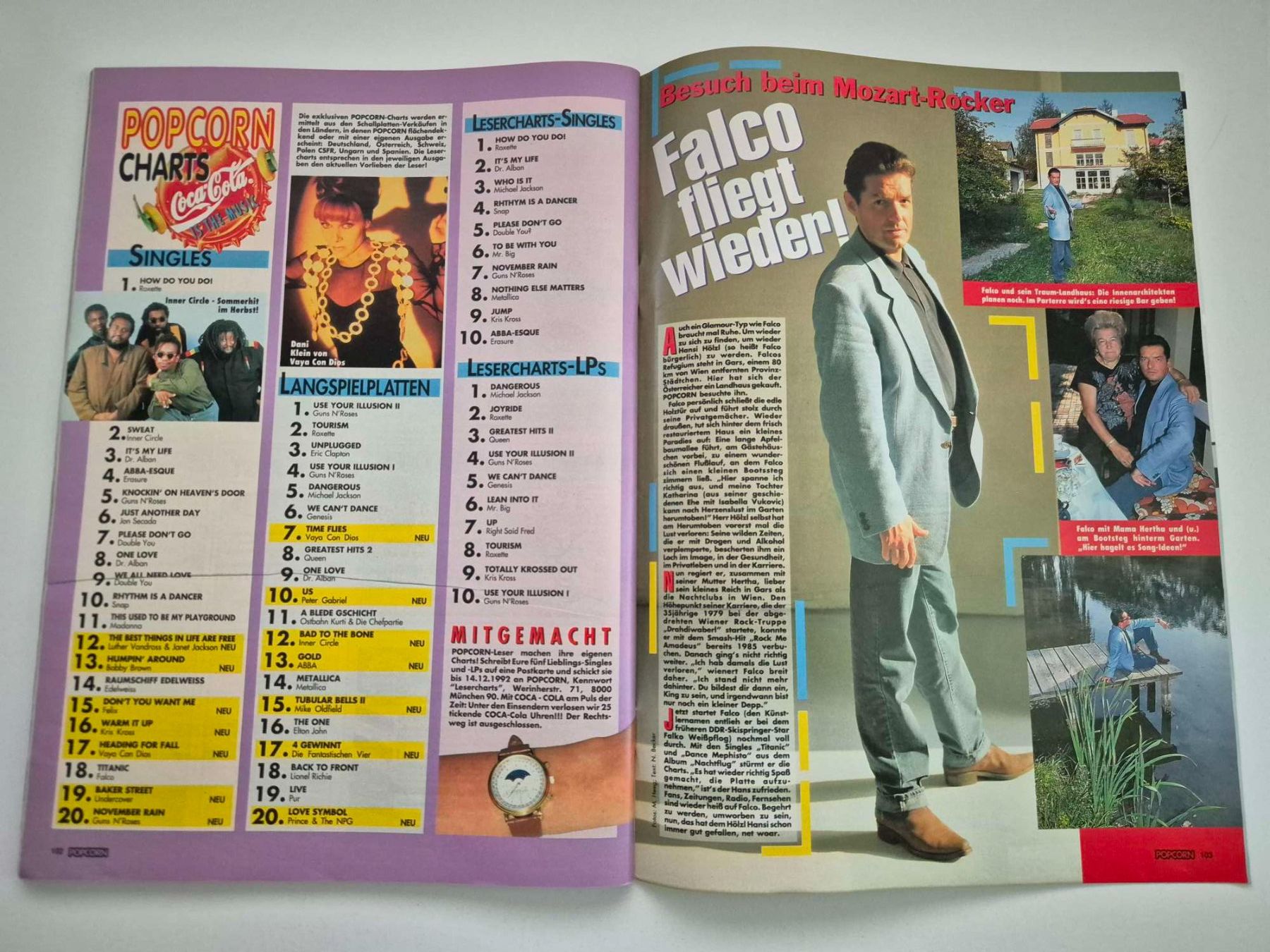 Riviste & Magazine: POPCORN Nr 12 / 89  1992 mit Postern – Usato da Au ZH venduto da Dr_Socrates 2