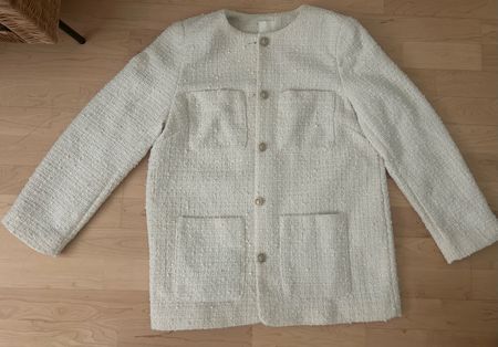 Eleganter Blazer, Creme-weiss, Gr M