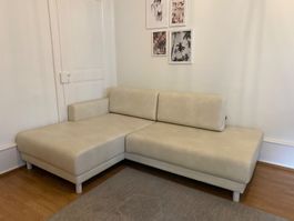 MYCS Sofa / Ecksofa Tyme cremeweiss / veganes Leder