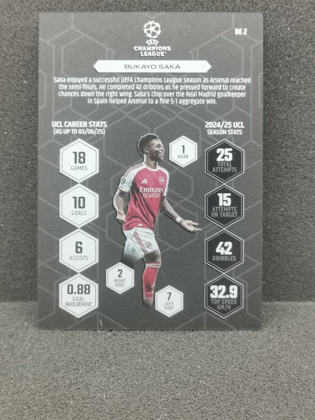 Topps Carte collezionabili: Match attax 2025 /26 Bukayo Saka Black Edge  – Usato da Einsiedeln venduto da sza_588x 1