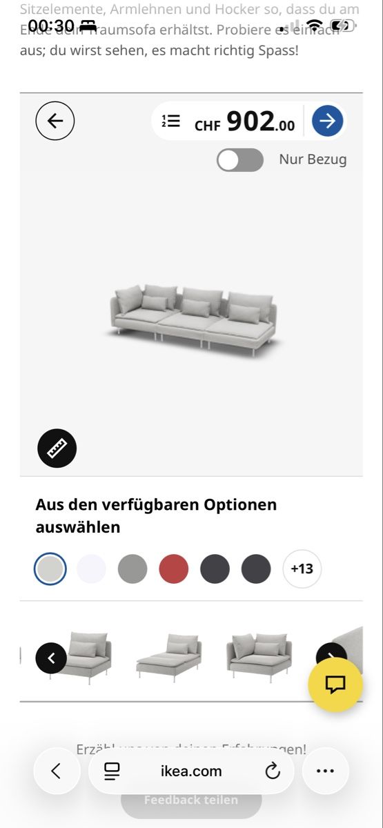 Ikea Sofas: Sofa Söderhamn 3-Sitzer – D'occasion à Zürich par mal_gz5h 2
