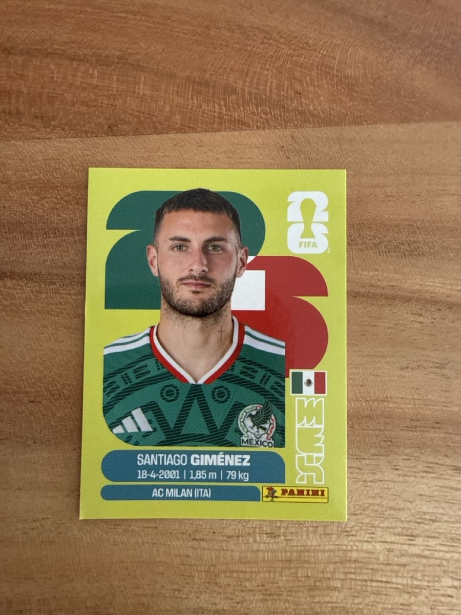Panini Carte collezionabili: WM 2026 Panini Sticker Santiago Gimenez MEX 16 – Usato da Winterthur venduto da ylaura
