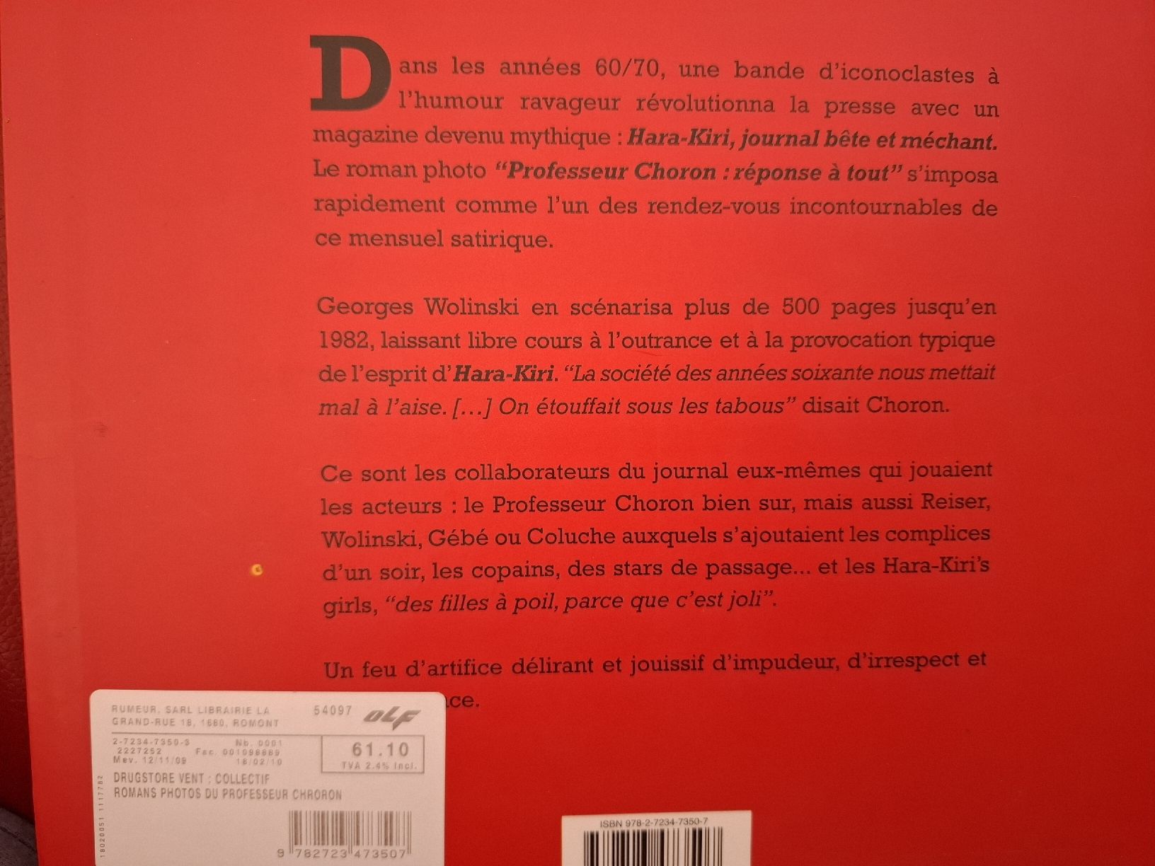Libri: HARA-KIRI / Professeur Choron – Usato da Moutier venduto da Carambaaa 3