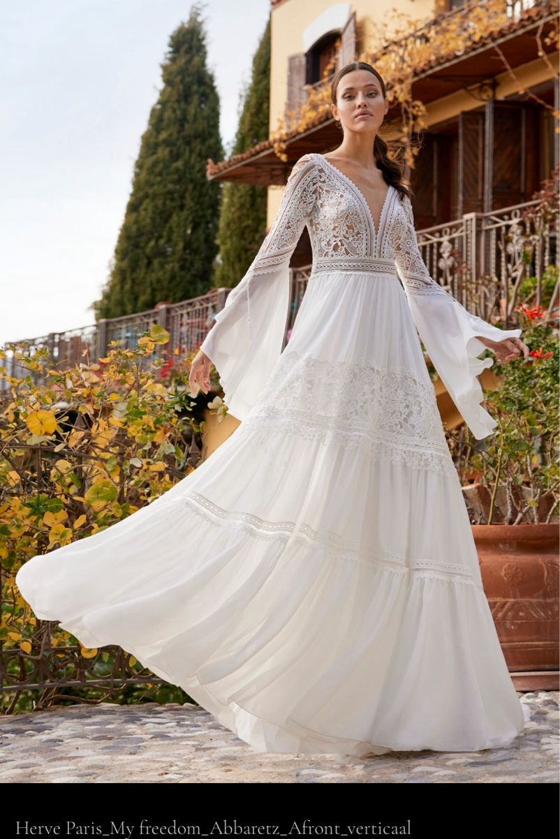 Kleider: Brautkleid Boho Spitze Gr. 36 Hervé Paris – Neu (gemäss Beschreibung) aus Zürich von nisone 3