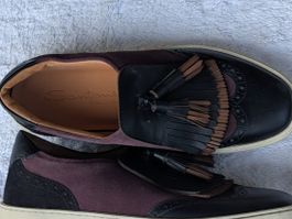Santoni Mokassin mit Quasten und Flügelspitzen - Gr. 40