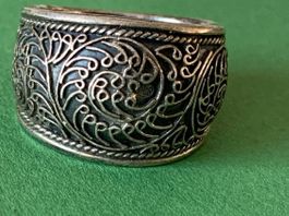 Bauchiger silberring ornament (rg 60)