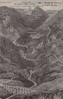 Vogelschau-AK: Gorges de l'Areuse, Creux du Van, circ. 1907