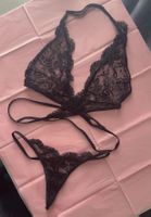 Schönes Schwarzes Lingerie-Set aus Spitze – Grösse S/M
