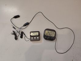 Set of 2 digital thermo-hygrometers (temperature + humidity)