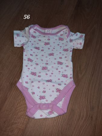 Baby Body Gr. 56 mit Rosenmuster