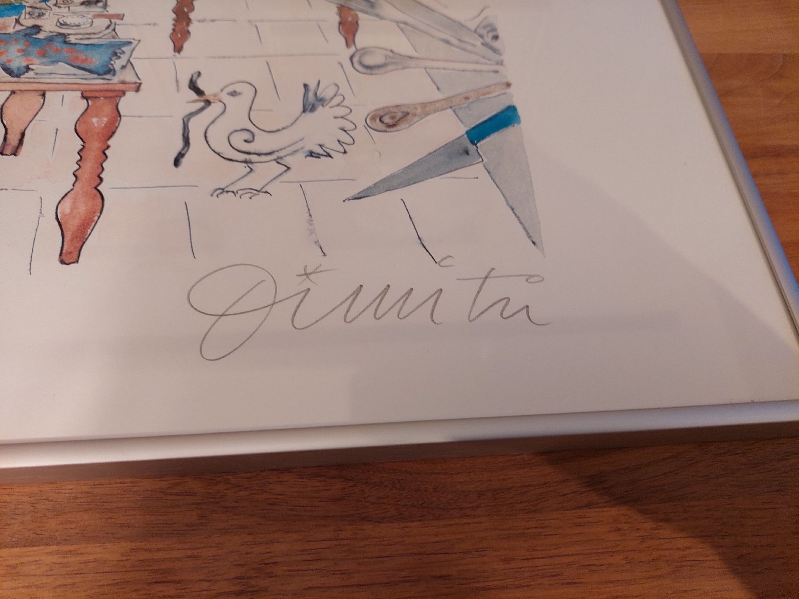 Grafiken & Lithographien: Signierte Original-Lithographie von Dimitri, gerahmt. – Gebraucht aus Brunnen von Livianda 1