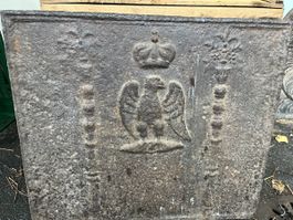 Chemineplatte Napoleon I  Bild des stehenden Adlers + Krone