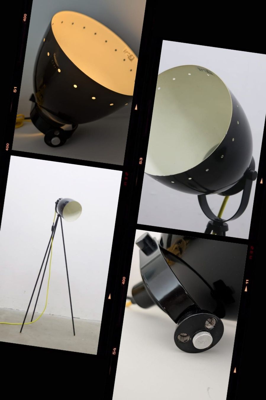 Lampade: Lampadaire vintage, noir, design tripode – Usato da Collombey venduto da moribana