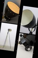 Lampadaire vintage, noir, design tripode