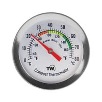 Kompost Thermometer Edelstahl 0-80 C Neu