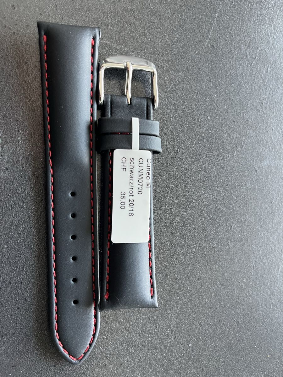 Bracciali & Braccialetti: Uhrenband schwarz / rot gesteppt / neu – Nuovo (secondo la descrizione) da Beckenried venduto da Beggo51