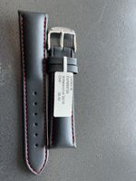 Uhrenband schwarz / rot gesteppt / neu