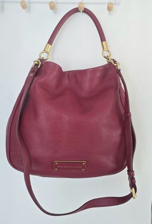 Marc Jacobs Henkel/Umhängetasche Softleder Bordeaux  