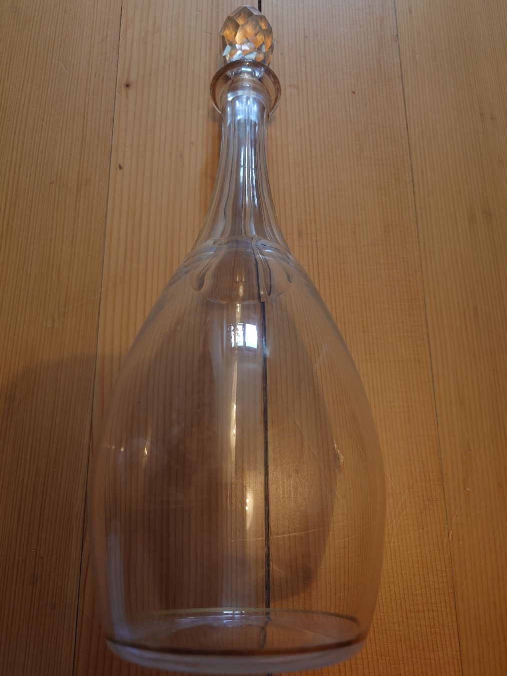 Caraffe: Dekorative Glas Karaffe mit Verschluss, 34cm hoch – Usato da Bern venduto da Ricardodude73