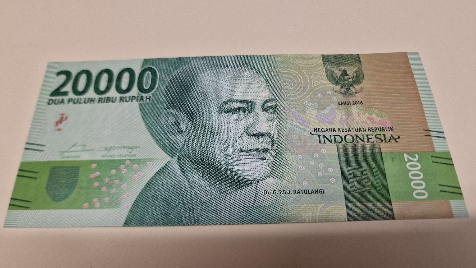 Banconote: 20000 Rupiah Indonesien 2016 Banknoten – Nuovo e nell'imballaggio originale da Herisau venduto da Antiques.AR