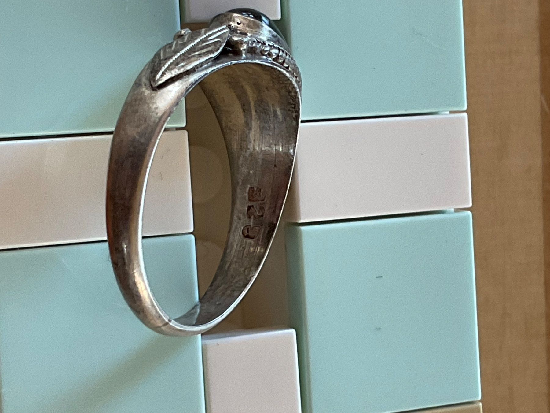 Anelli: Ring mit Obsidian / Gr. 58 – Usato da Rümlang venduto da Sambas19 2