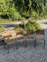 4 Gartenstühle ALINEA verzinkt 60er Jahre ohne Armlehne