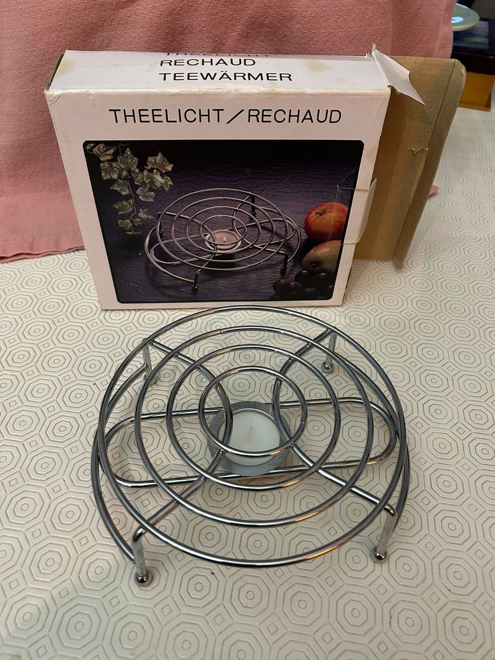 Elettrodomestici da cucina: Teelicht / Rechaud in metallo con candelina – Usato da Melano venduto da H-Sara 2