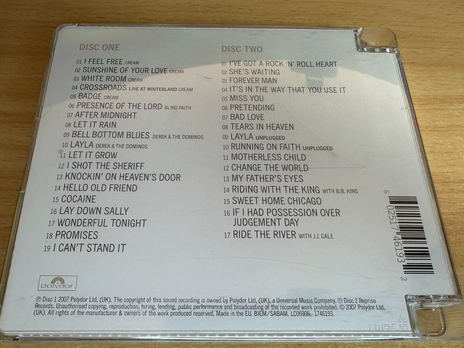 CD: Eric Clapton – Complete Clapton - 2 CD – Usato da Rikon im Tösstal venduto da Alpenmutz 1