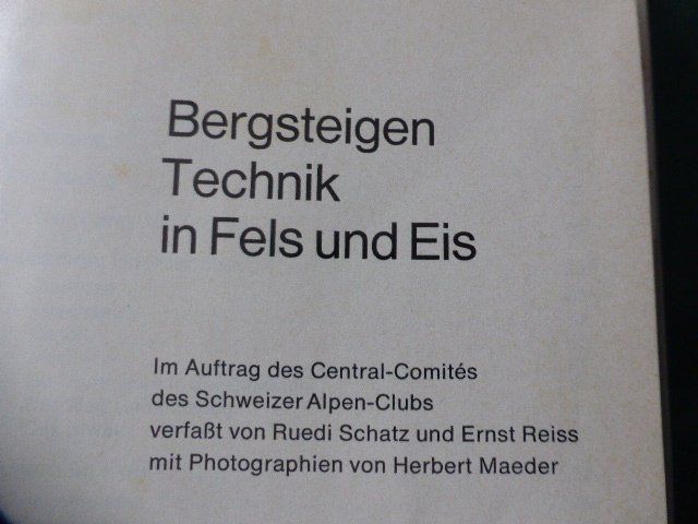 Libri: Bergsteigen Technik in Fels und Eis, SAC! – Usato da Triengen venduto da Nussbaum14 1