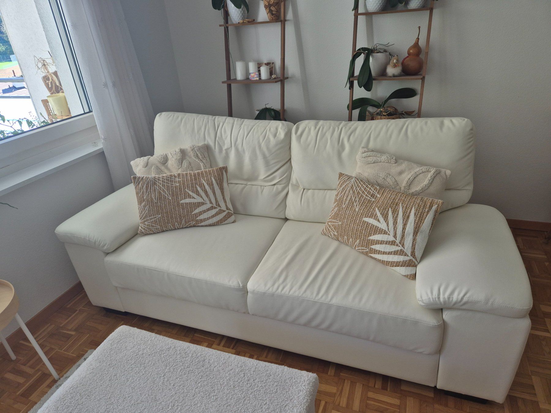 Beliani Divani: Beliani 3er Sofa, VOGAR, kunstleder Weiss – Usato da Effretikon venduto da fjf_felix 1