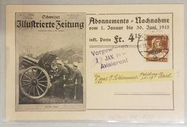 B18) 127, Tell 12 Rp. Einzelfrankatur sehr selten Kt. 500.-+