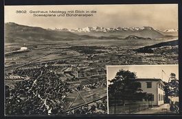 Walzenhausen, Gasthaus Meldegg mit Blick