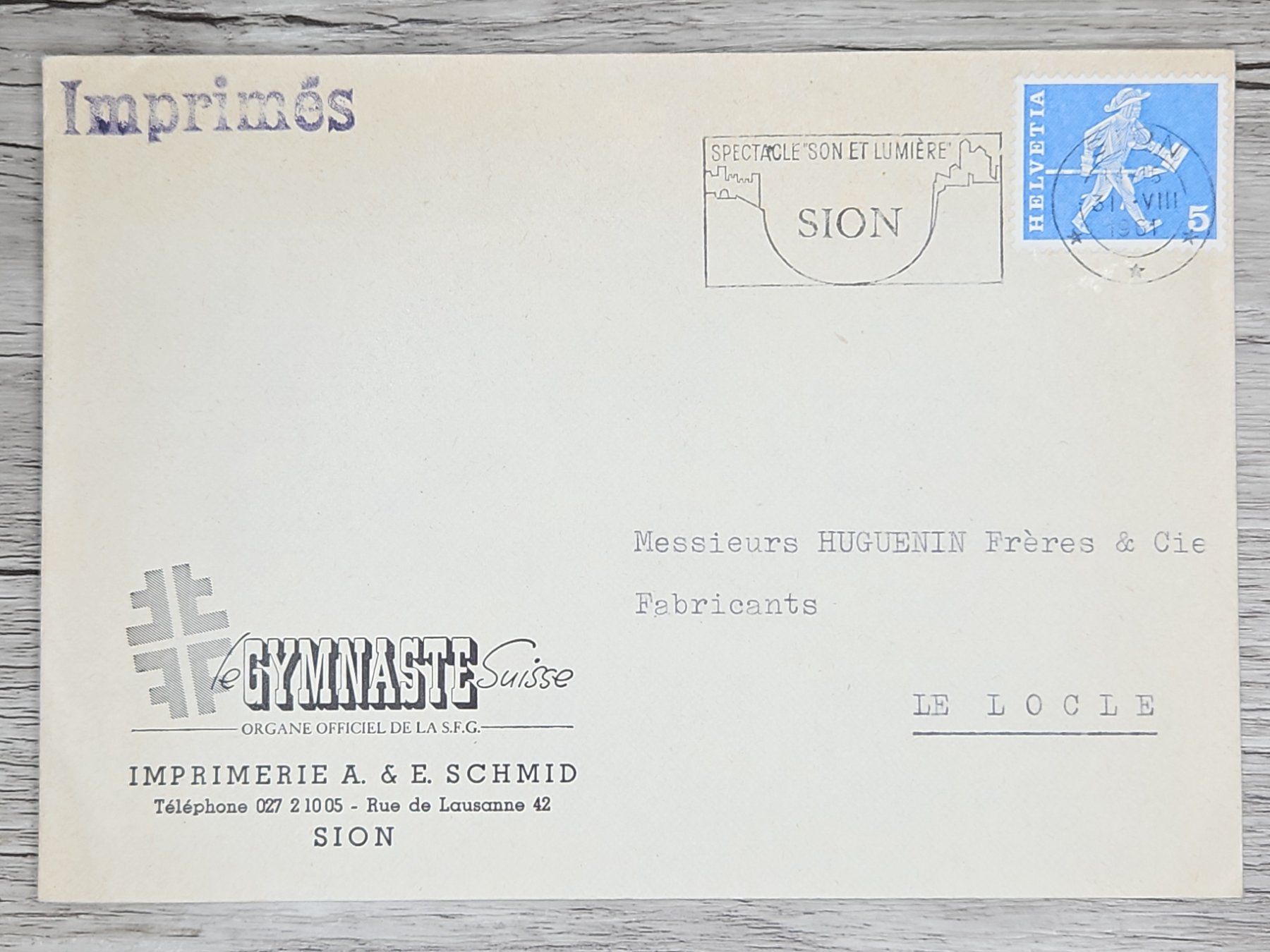 Tous les timbres: CL01 Enveloppe + Timbre Suisse 1961 – D'occasion à Cousset par Patrick_Collections