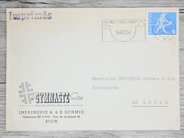 CL01 Enveloppe + Timbre Suisse 1961