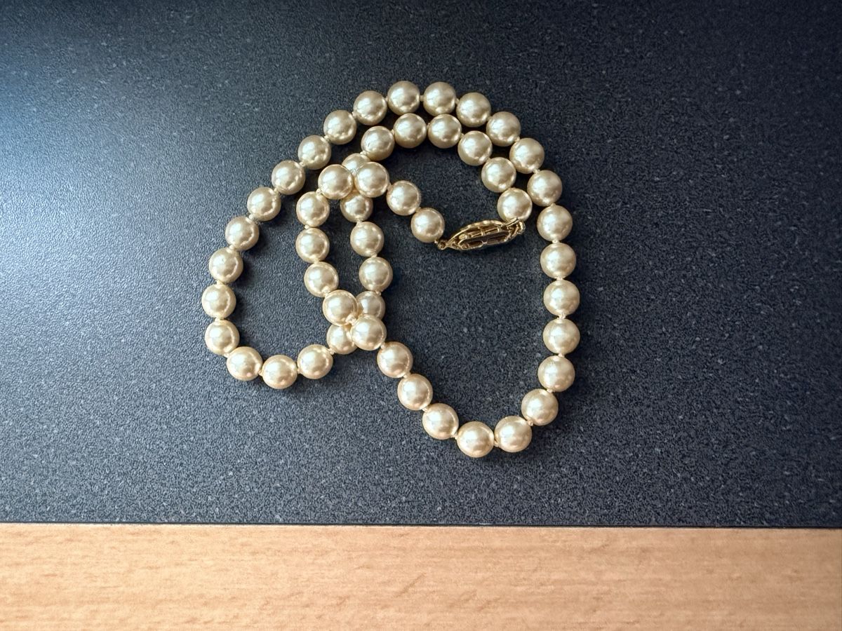 Catenine: Cremefarbene Vintage-Perlenkette – Usato da Lamone venduto da LaCantinaMagica 7